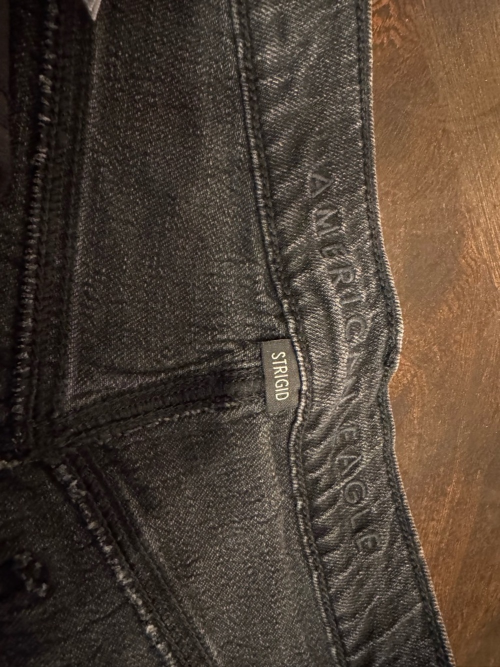 American Eagle Black Straight-Leg Jeans - Picture 3 of 7